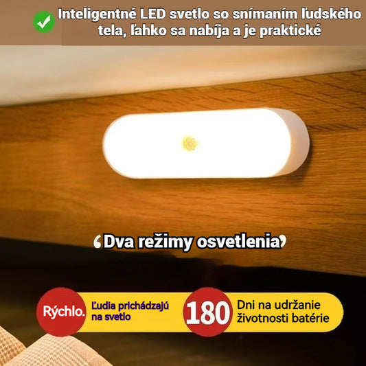🏡💡Интелигентно LED светло со сензор за човечко тело, лесно за полнење и практично