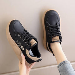 【Пар чевли 1960 МКД】👟Нови лежерни платформски чевли, мека и пропустлива кожа, удобна и мека потплата.