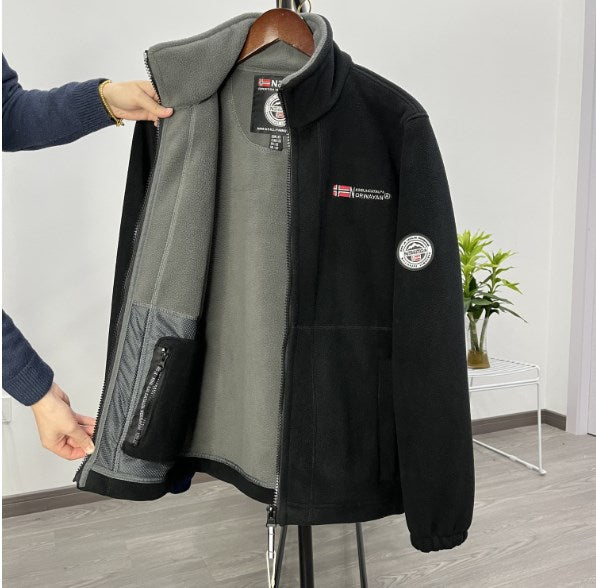 【XS-3XL】Машка јакна во големи големини, лежерна, топла, дебела волнена кадифена за есен и зима