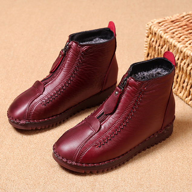 【35-42】🔥Женски зимски чизми со меки ѓонови и патент, стилски и удобни.