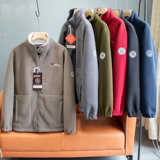 【XS-3XL】Машка јакна во големи големини, лежерна, топла, дебела волнена кадифена за есен и зима