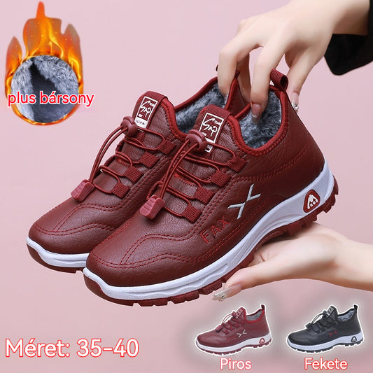 🔥💖【35-42】Рачно изработени женски зимски чизми од вистинска кожа - кадифеен стил, нелизгав ѓон, максимална топлина